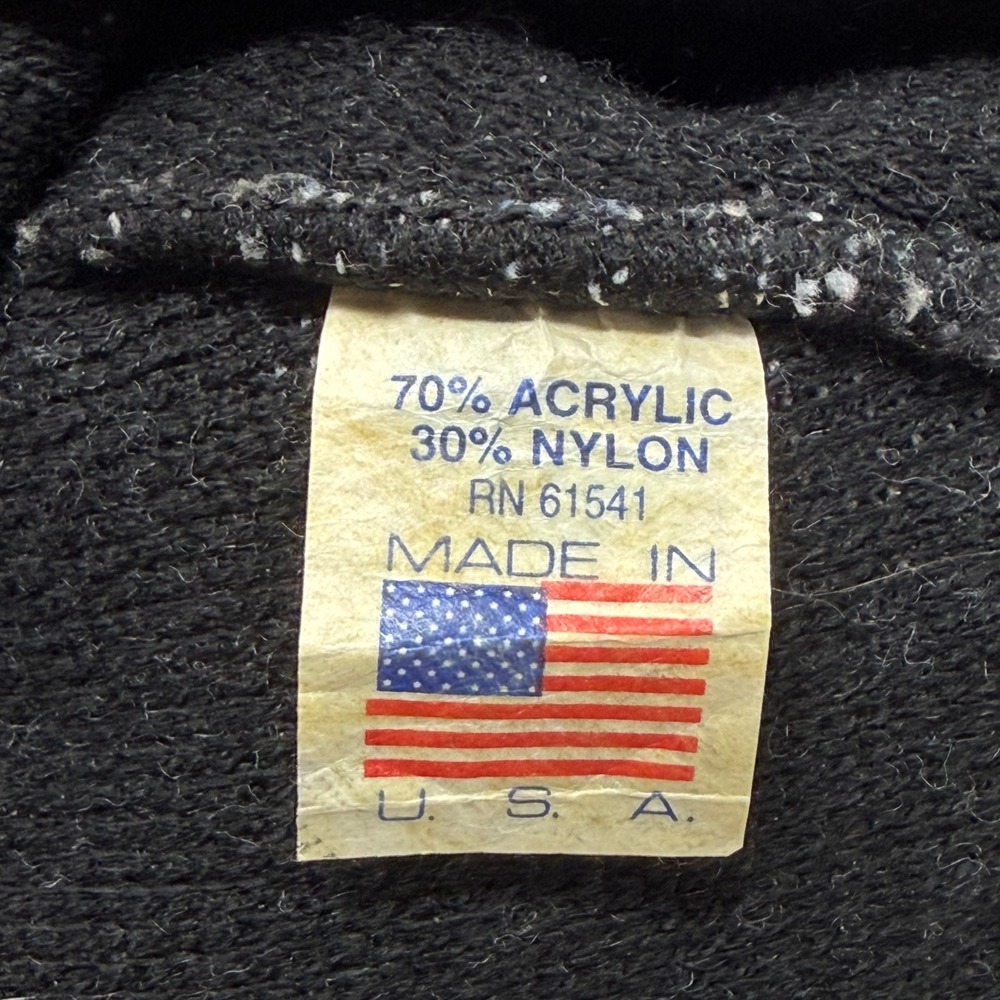 Vintage PermaCold Beanie Black White Knit Skull Cap Made in USA RN 61541 - Picture 3 of 6